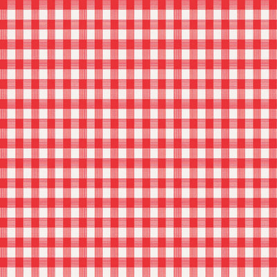 Magic Cover Red/White Checkered Vinyl Disposable Tablecloth 90 in. L X 52 in. W