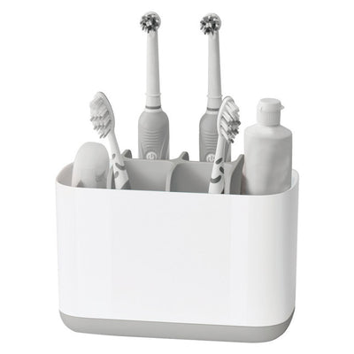 Joseph Joseph 6 Compartment Light Gray/White Plastic Toothbrush Holder