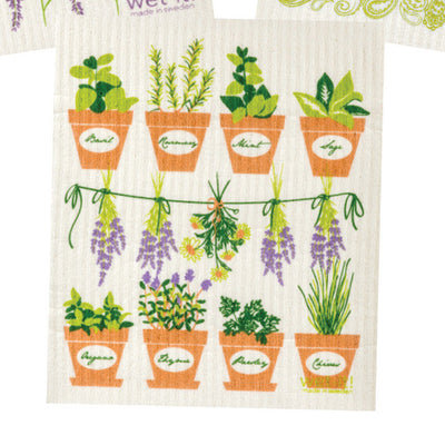 wet-it! Multicolored Cotton Fresh Herbs Dish Cloth