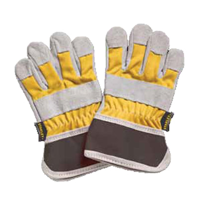 STANLEY Jr. Unisex Indoor/Outdoor Kids Work Gloves Gray/Yellow One Size Fits Most 1 pair