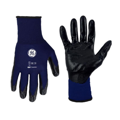 General Electric Unisex Dipped Gloves Black/Blue XL 1 pair