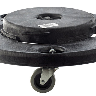 Rubbermaid Brute 250 lb Black Plastic Wheeled Garbage Can Dolly