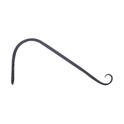 Living Accents Black Wrought Iron 12 in. H Forged Angled Plant Hook