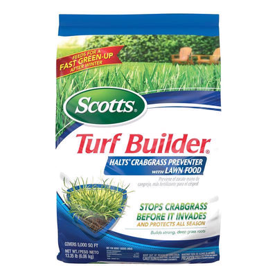 Scotts Turf Builder Halts Crabgrass Preventer Lawn Food For Multiple Grass Types 5000 sq ft