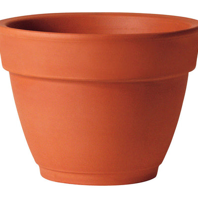 Deroma 6.3 in. H X 8.3 in. D Clay Traditional Planter Terracotta