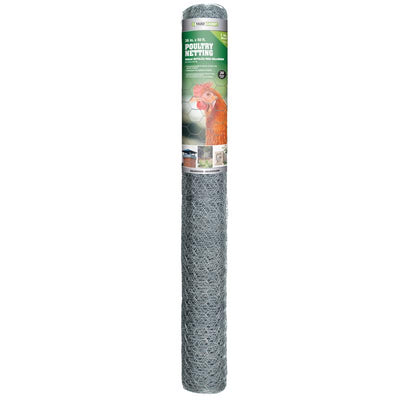 Garden Craft 36 in. H X 50 ft. L Galvanized Steel Poultry Netting 1 in.