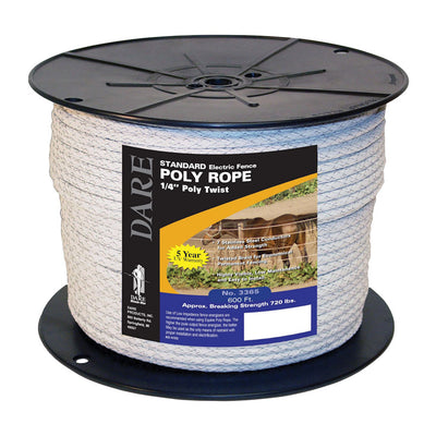 Dare 1/4 in. D X 600 in. L White Twisted Poly Rope