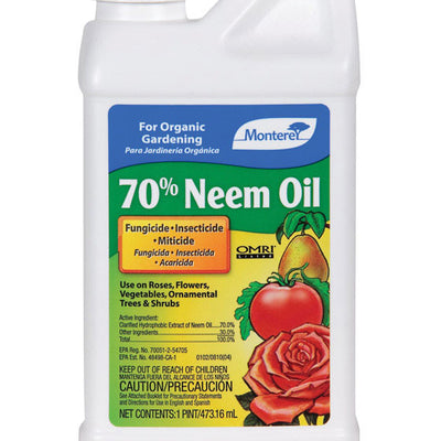 Monterey 70% Neem Oil Organic Insect Killer Liquid Concentrate 1 pt