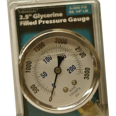 Universal Pressure Gauge 3000 psi