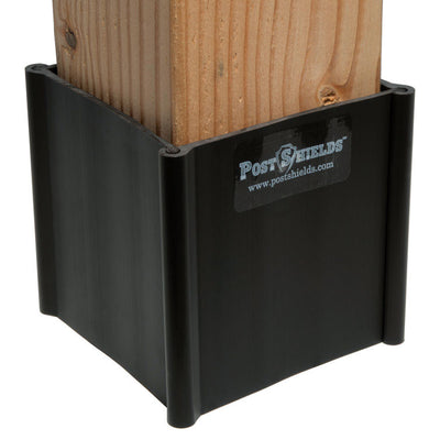Post Shields Inc. 4 in. H X 4 in. W X 4 in. L Plastic Brown Fence Post Protection