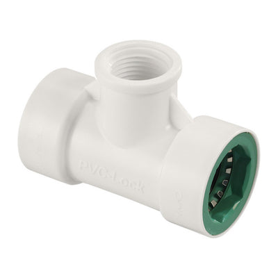 Orbit PVC-Lock 3/4 in. Push X 1/2 in. D FPT Plastic Tee Connector