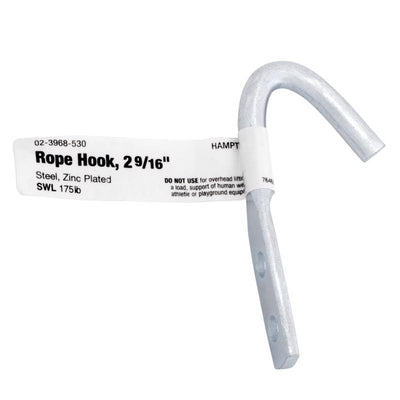 Hampton Small Zinc-Plated Silver Steel 2.5625 in. L Rope Binding Hook 175 lb