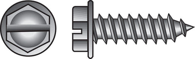 HILLMAN No. 14 Ga. X 3/4 in. L Slotted Hex Washer Head Sheet Metal Screws 100 pk
