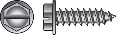 HILLMAN No. 10 Ga. X 3/4 in. L Slotted Hex Washer Head Sheet Metal Screws 100 pk