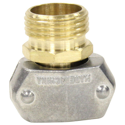 Gilmour 5/8 & 3/4 in. Brass/Zinc Threaded Male Clamp Coupling