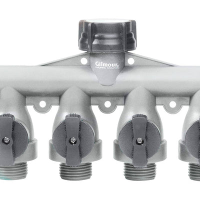 Gilmour 5/8 in. Polymer Threaded Male 4-Way Shut-off Valve