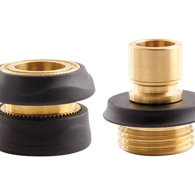 Gilmour Brass Male/Female Quick Connector Faucet Set