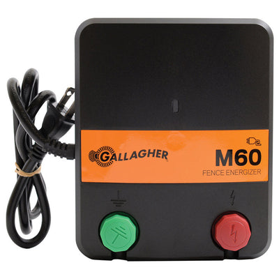 Gallagher M60 110 V Battery-Powered Fence Energizer 278784000 sq ft Black/Orange