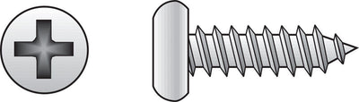 HILLMAN No. 12 Ga. X 3 in. L Phillips Pan Head Sheet Metal Screws 100 pk
