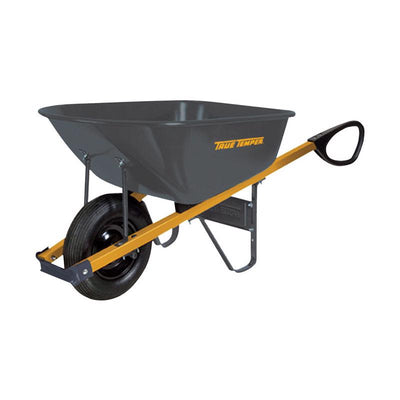 True Temper Steel Wheelbarrow 6 cu ft
