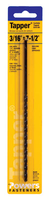 HILLMAN Tapper 3/16 in. X 7-1/2 in. L Carbide Tipped Drill Bit Straight Shank