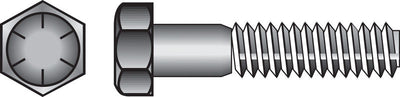 HILLMAN 5/16 in. D X 5 in. L Heat Treated Steel Hex Head Cap Screw 50 pk