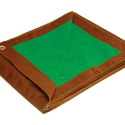 Foremost Dry Top 12 ft. W X 16 ft. L Medium Duty Polyethylene Reversible Tarp Brown/Green