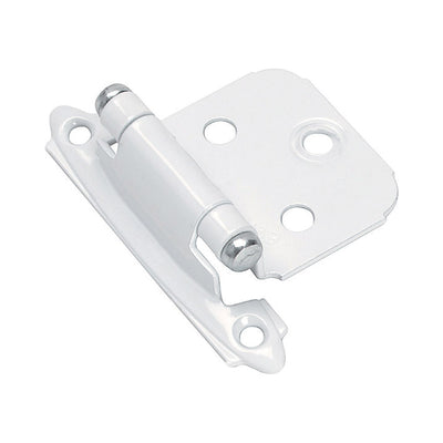 Amerock 1-3/4 in. W X 2-3/4 in. L White Steel Self-Closing Hinge 2 pk