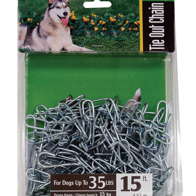 PDQ Silver Swivel Steel Dog Tie Out Chain Small/Medium