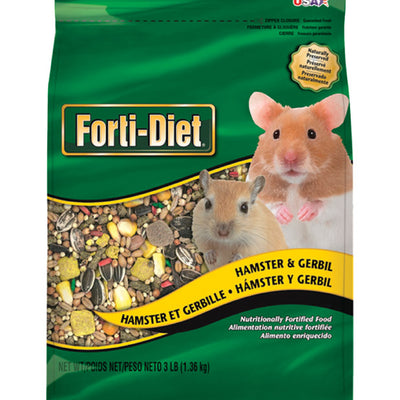Kaytee Forti-Diet Natural Pellets Gerbil/Hamster Food 3 lb