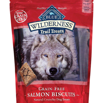 Blue Buffalo Blue Wilderness Salmon Biscuits Grain Free Treats For Dog 10 oz