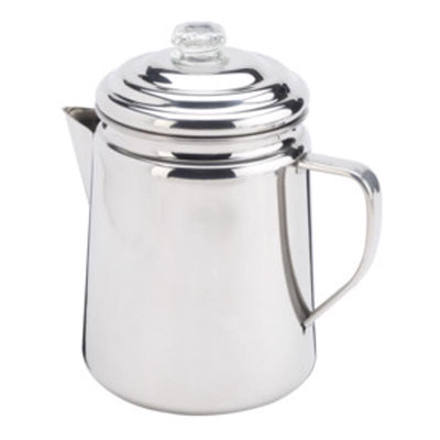 Coleman Silver Percolator 9.5 in. H X 6.4 in. W X 8.6 in. L 12 cups