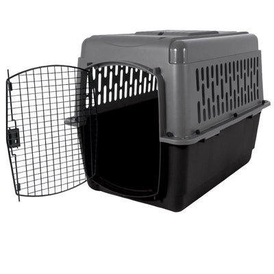 Aspen Pet Pet Porter Large Plastic Pet Carrier Black/Gray 27 in. H X 25 in. W X 36 in. D