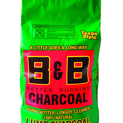 B&B Charcoal All Natural Hickory Lump Charcoal 20 lb