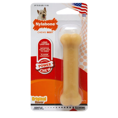 Nylabone Dura Chew Brown Nylon Bone Chew Dog Toy Regular