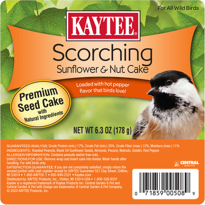 Kaytee Scorching Seed and Nut Cake 6.3 oz