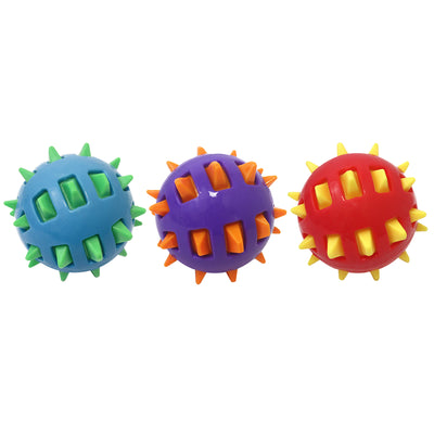Multipet Ruff Enuff Assorted TPR Spike Balls Dog Toy