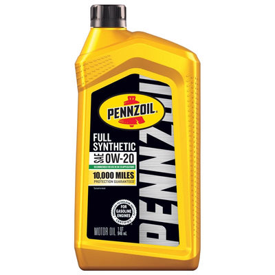 Pennzoil 0W-20 Gasoline Synthetic Motor Oil 1 qt