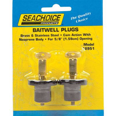 Seachoice Stainless Steel 5/8 in. W Deck and Baitwell Plugs