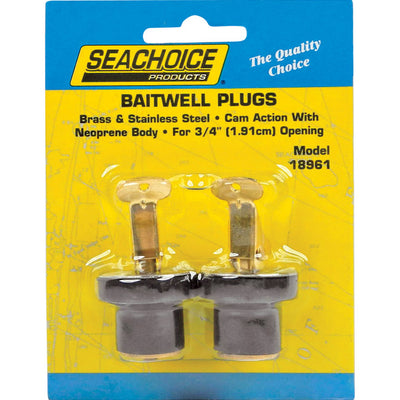 Seachoice Stainless Steel 3/4 in. W Deck and Baitwell Plugs 2 pk