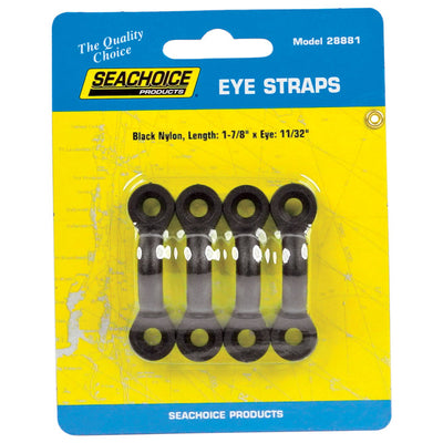 Seachoice Polished Nylon 1-7/8 in. L X 11/32 in. W Eye Straps 4 pk