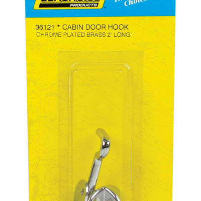 Seachoice Chrome-Plated Brass 2 in. L Cabin Door Hook