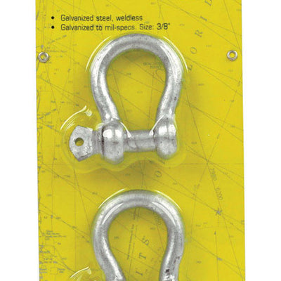Seachoice Galvanized Steel 11.5 in. L X 3/8 in. W Shackle 2 pk