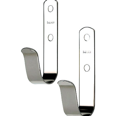 Seachoice Polished Stainless Steel 3-1/2 in. L X 1 in. W Boat Hook Holders 2 pk