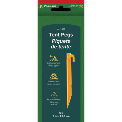 Coghlan's Yellow Tent Pegs 12 in. H 6 pk