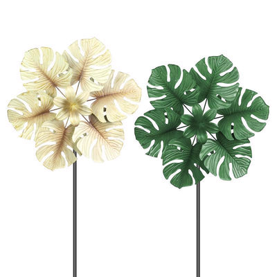 Exhart Assorted Metal 12 in. H Monstera Outdoor Garden Stake