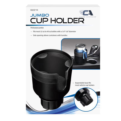 Custom Accessories Black Expandable Jumbo Cup Holder