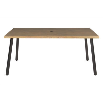 Living Accents Brown Rectangular Metal Dining Table