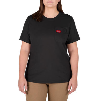 Milwaukee Gridiron M Short Sleeve Women's Round Neck Black Tee Shirt