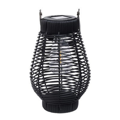 Exhart Black Plastic 14 in. H Lantern